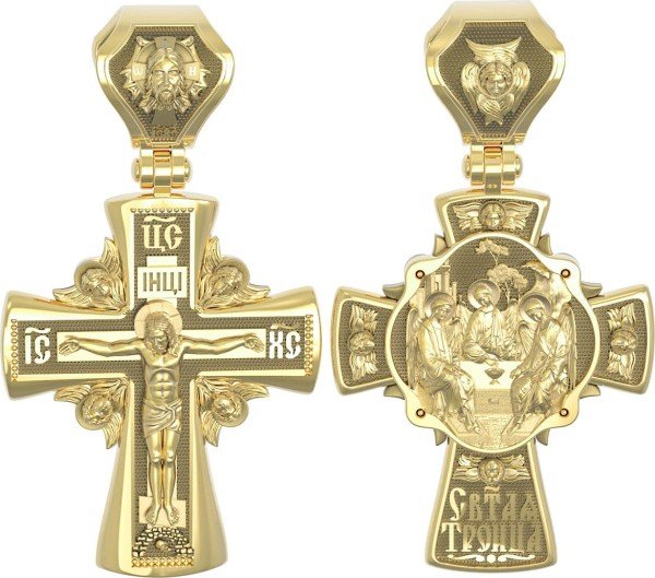 Крест из лимонного золота