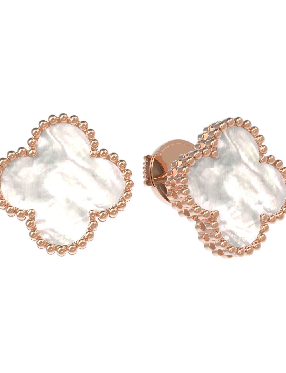 Серьги из золота c перламутром