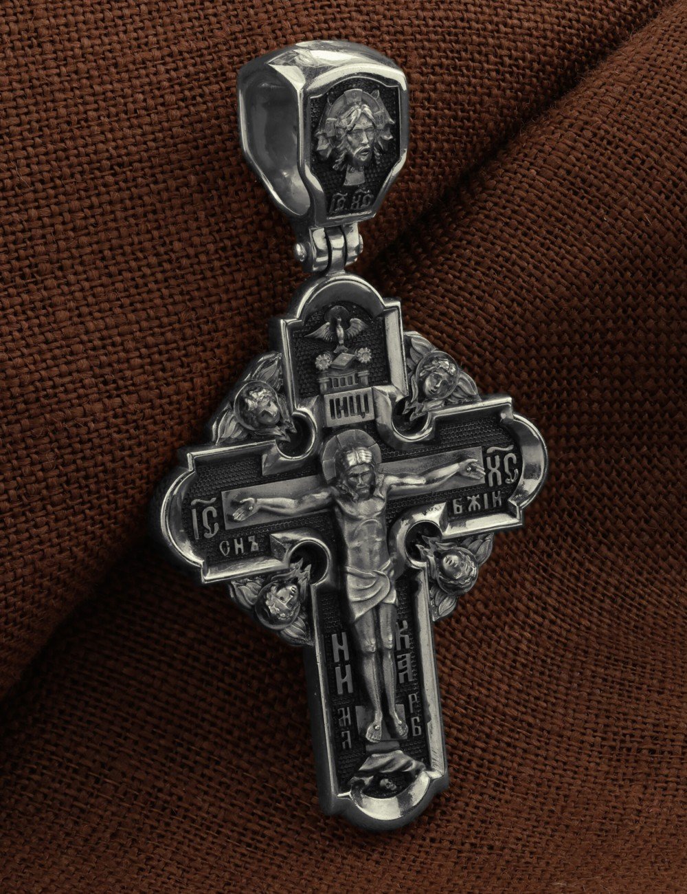 Крест из белого золота