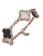 Браслет из золота c ониксом и перламутром