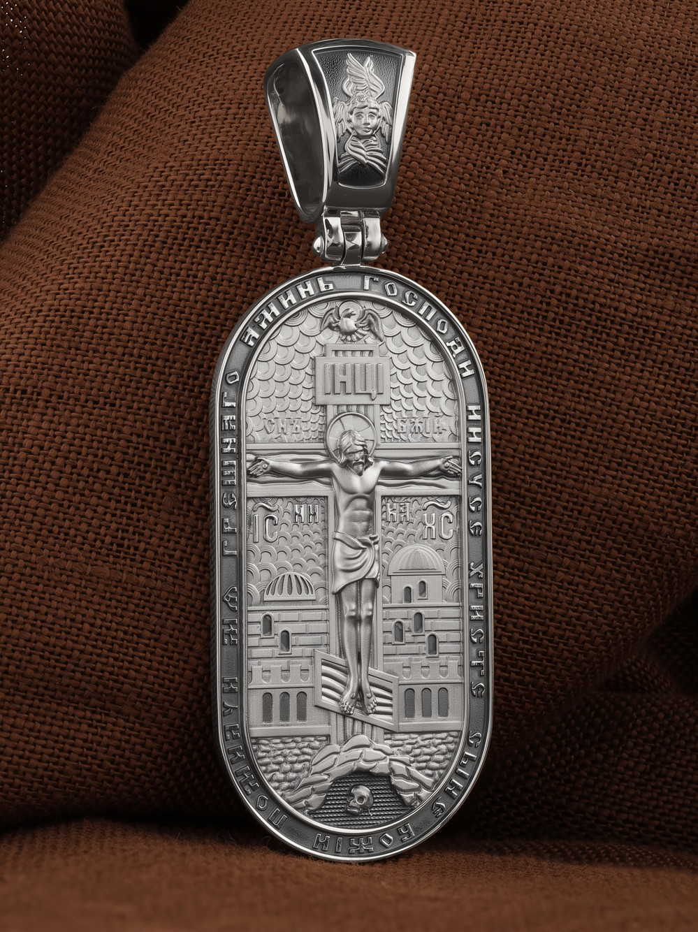 Нательная икона из белого золота 585 пробы