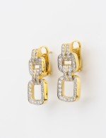 Серьги из лимонного золота c бриллиантами