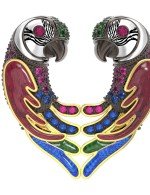 Подвеска из лимонного золота c эмалью и фианитом