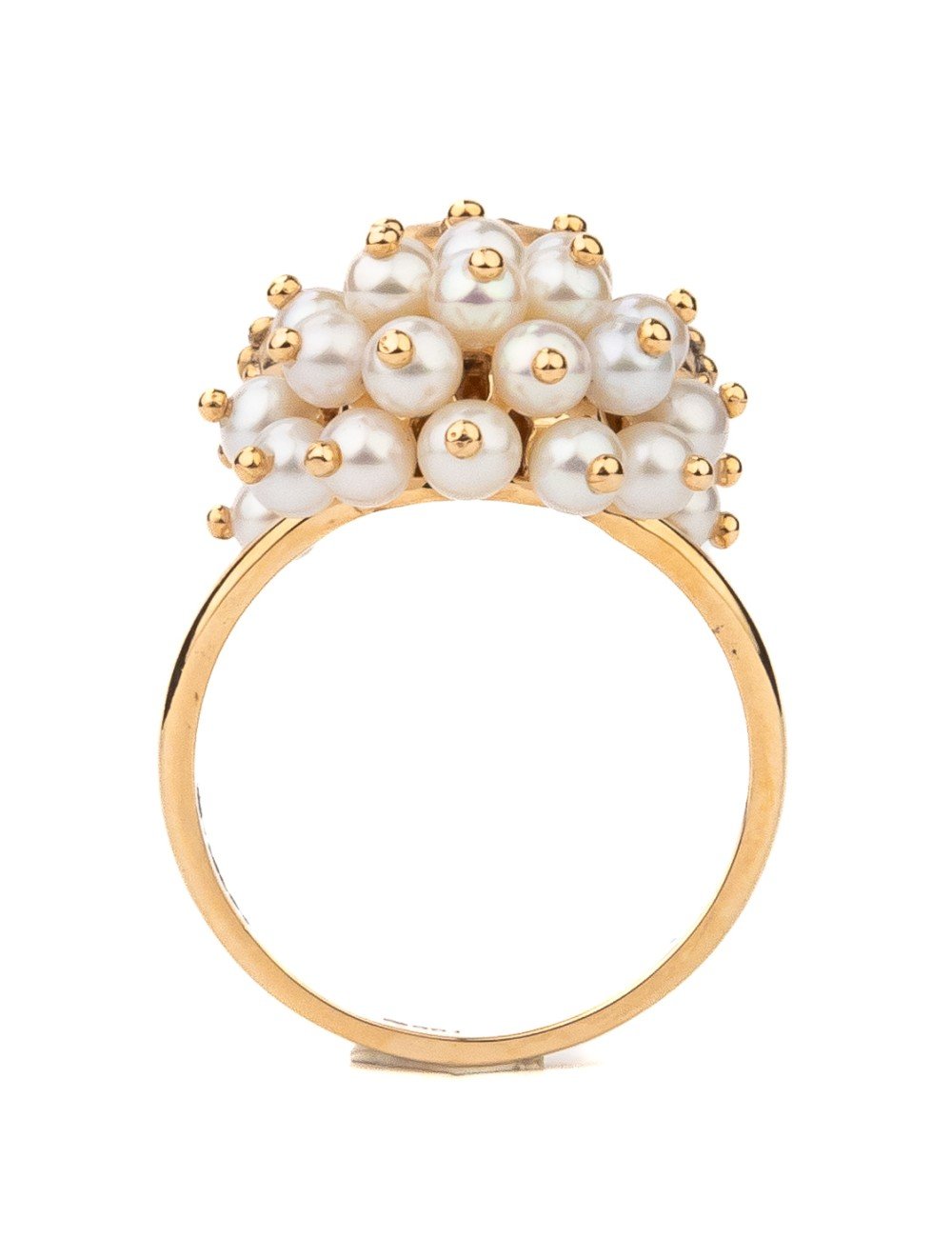 Кольцо из золота c эмалью и жемчугом