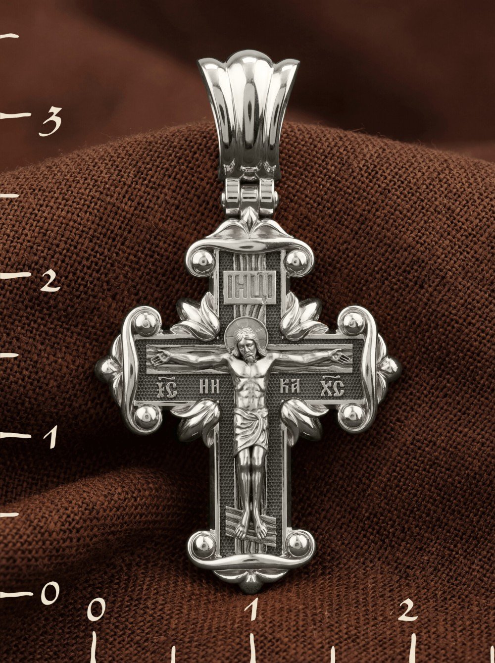 Крест из белого золота