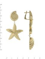 Серьги из лимонного золота