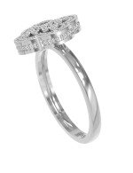 Кольцо из белого золота c бриллиантами