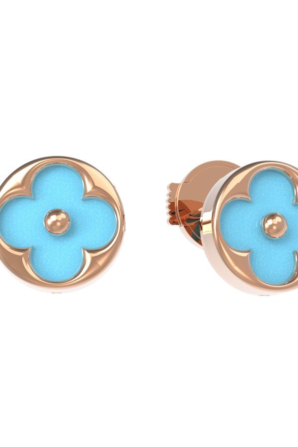 Серьги из золота c бирюзой