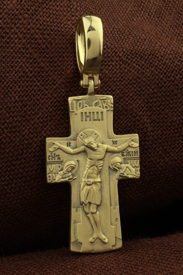 Крест из лимонного золота