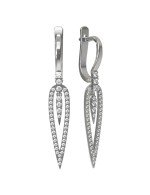 Серьги из белого золота c бриллиантами
