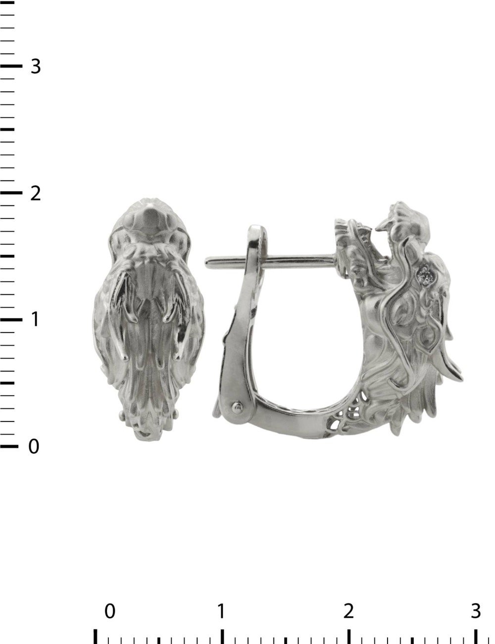 Серьги из белого золота c бриллиантами