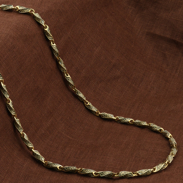 Цепь из лимонного золота 585 пробы