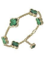 Браслет из лимонного золота c малахитом
