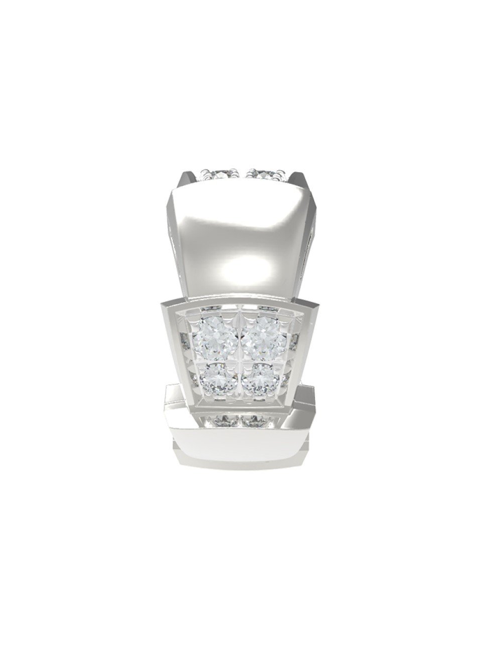 Подвеска из белого золота c бриллиантами