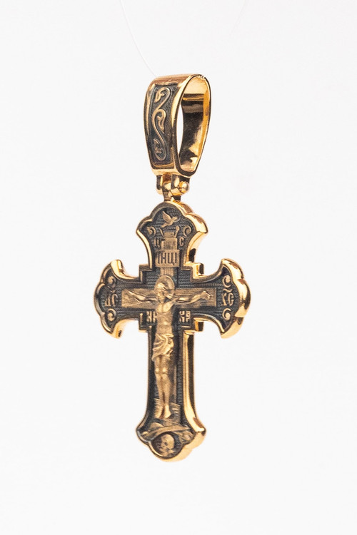 Крест из красного золота 585 пробы