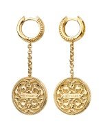 Серьги из лимонного золота c эмалью