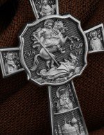 Крест из белого золота
