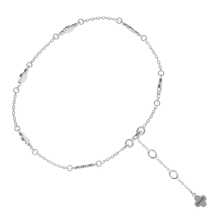 Браслет из белого золота 585 пробы c бриллиантами