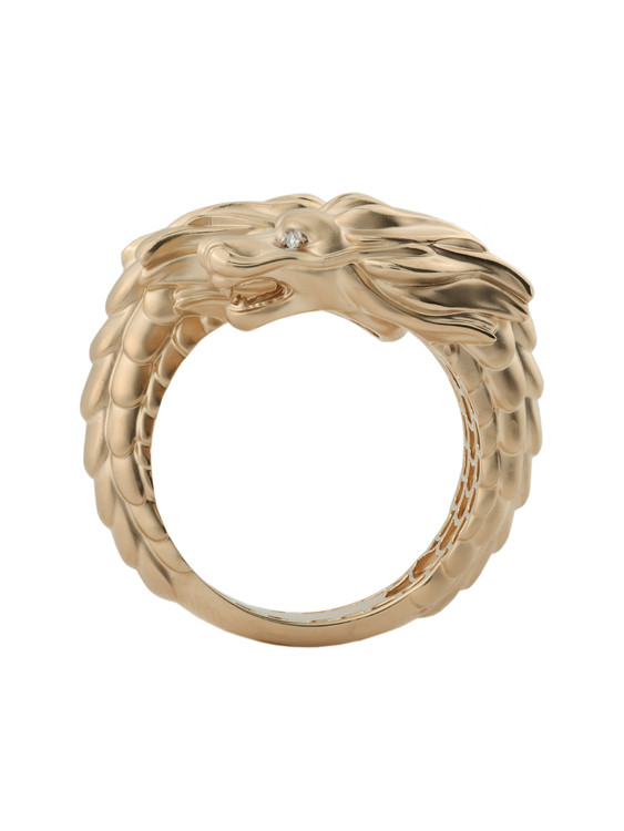 Кольцо из красного золота 585 пробы c бриллиантами