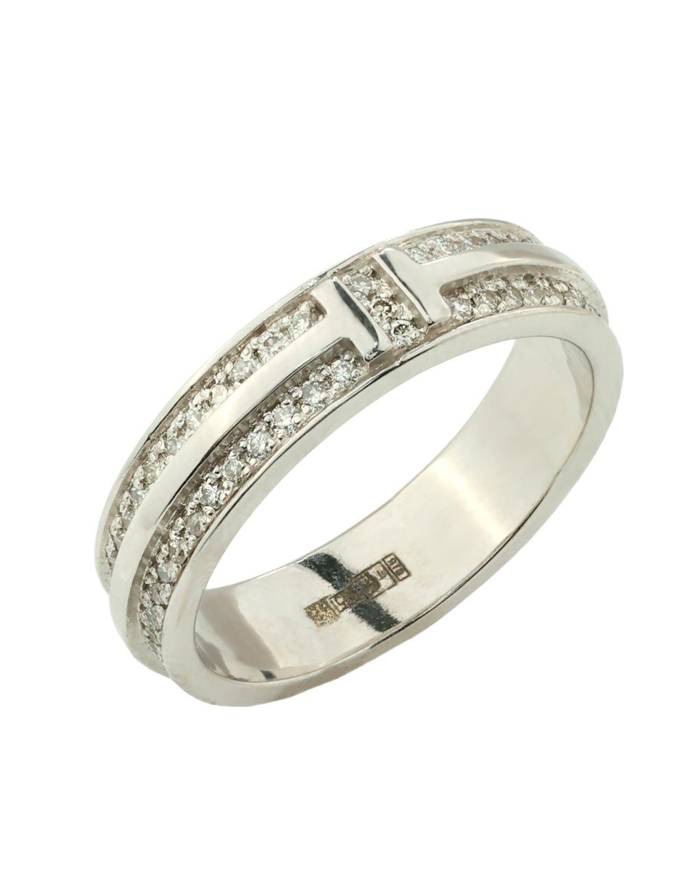 Кольцо из белого золота c бриллиантами