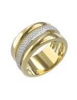 Кольцо из лимонного золота c бриллиантами