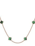 Колье из золота c малахитом