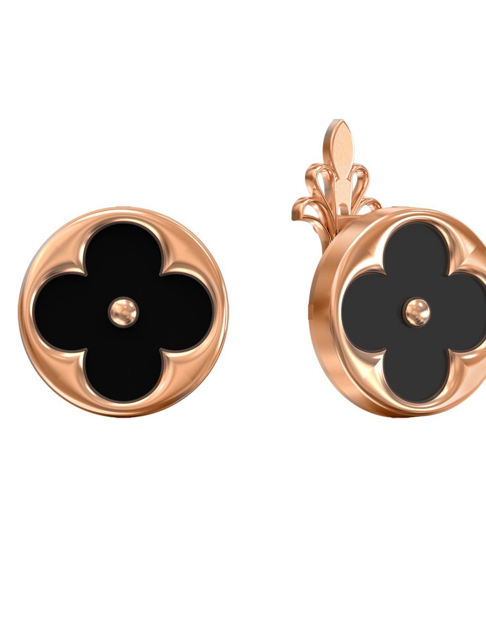 Серьги из золота c ониксом