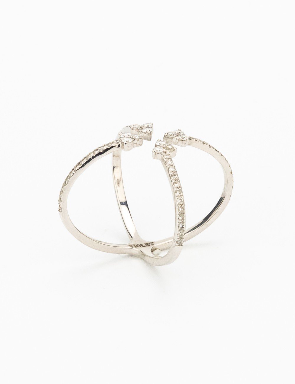 Кольцо из белого золота c бриллиантами