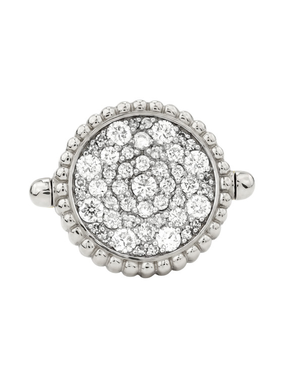 Кольцо из белого золота 585 пробы c бриллиантами