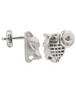 Серьги из белого золота c бриллиантами