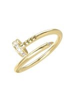 Кольцо из лимонного золота c бриллиантами