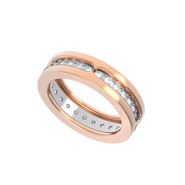 Кольцо из красного золота 585 пробы c бриллиантами