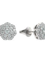 Серьги из белого золота c бриллиантами