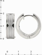 Серьги из белого золота c рубином