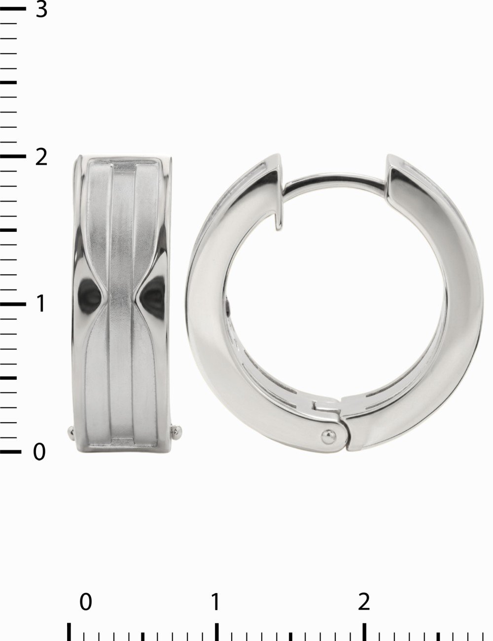 Серьги из белого золота c рубином