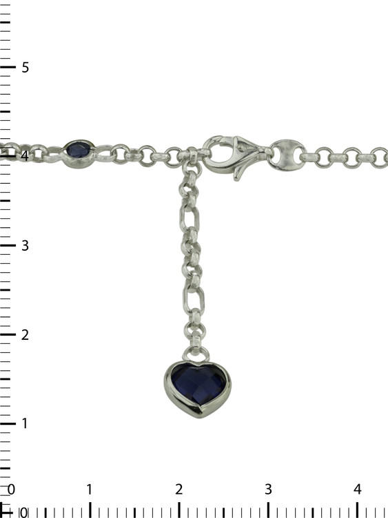 Браслет из белого золота 585 пробы c топазом London