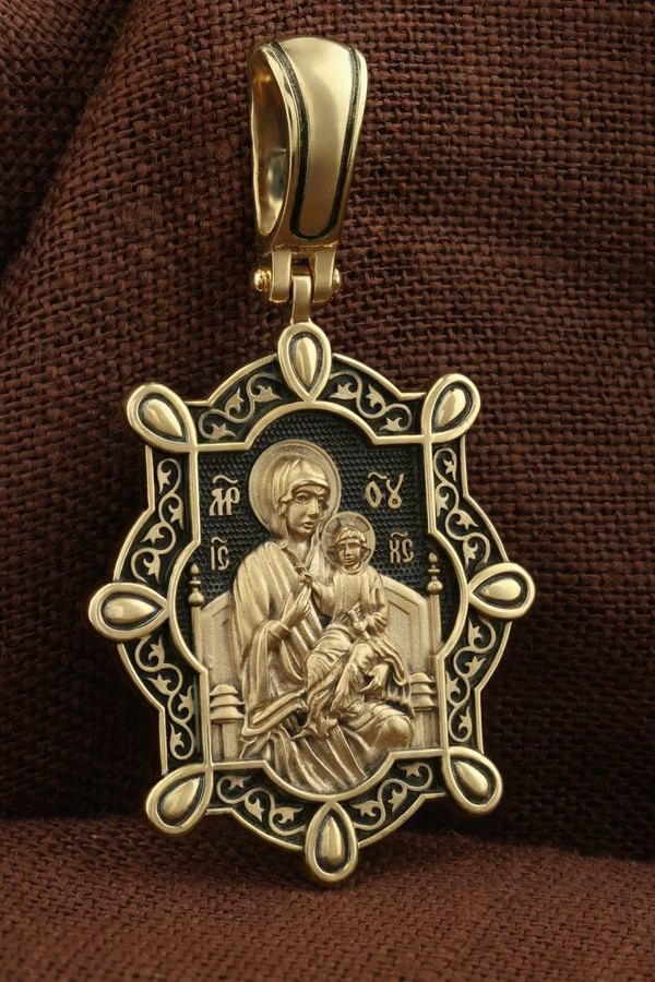 Образок из лимонного золота 585 пробы