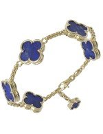 Браслет из лимонного золота c лазуритом