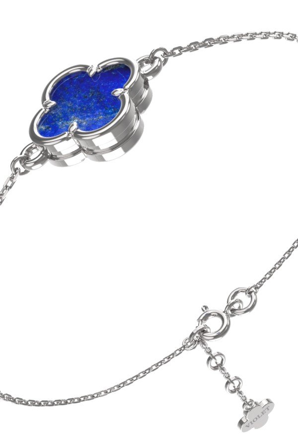 Браслет из белого золота c лазуритом