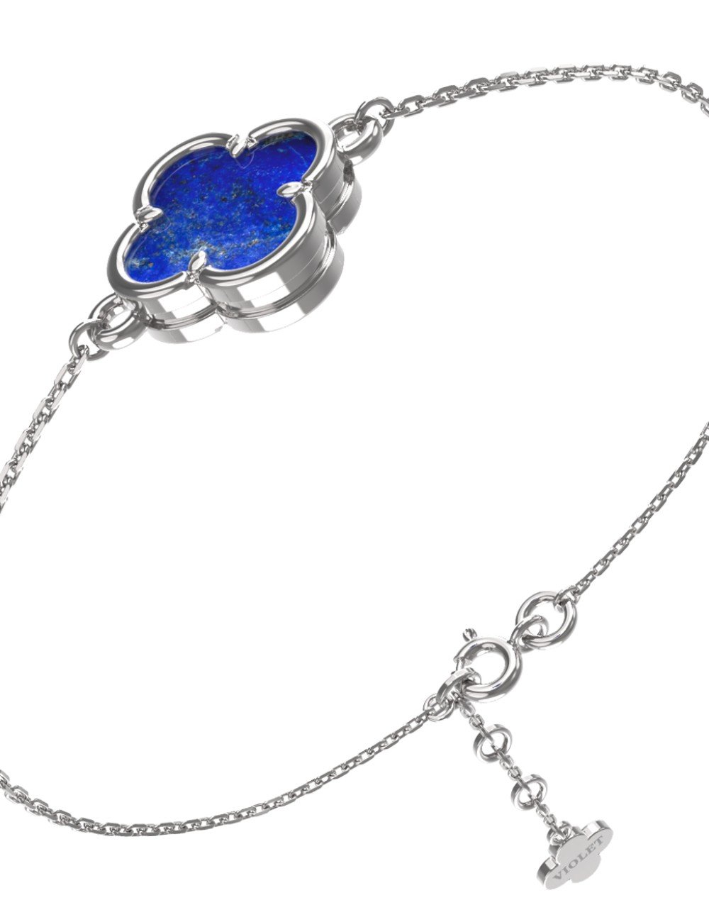 Браслет из белого золота c лазуритом