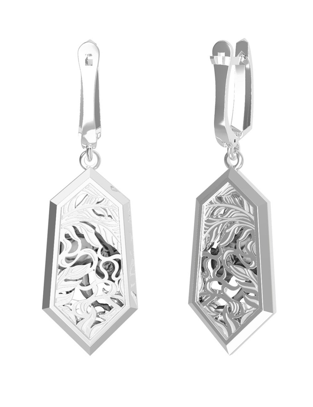 Серьги из белого золота