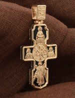 Крест из золота c ониксом