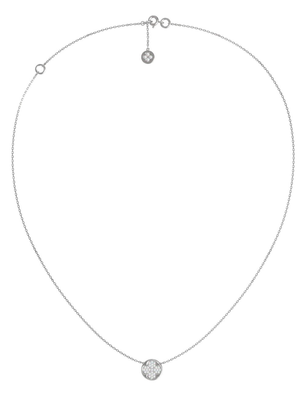 Колье из белого золота c бриллиантами