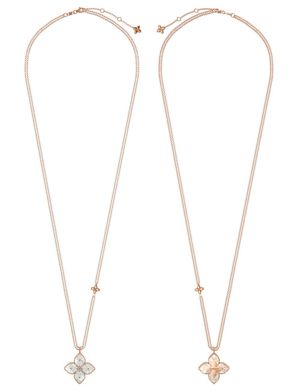 Колье из золота c бриллиантами и перламутром