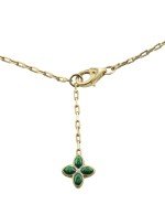 Колье из лимонного золота c бриллиантами и малахитом