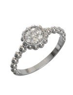 Кольцо из белого золота c бриллиантами