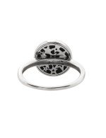 Кольцо из белого золота c бриллиантами и ониксом