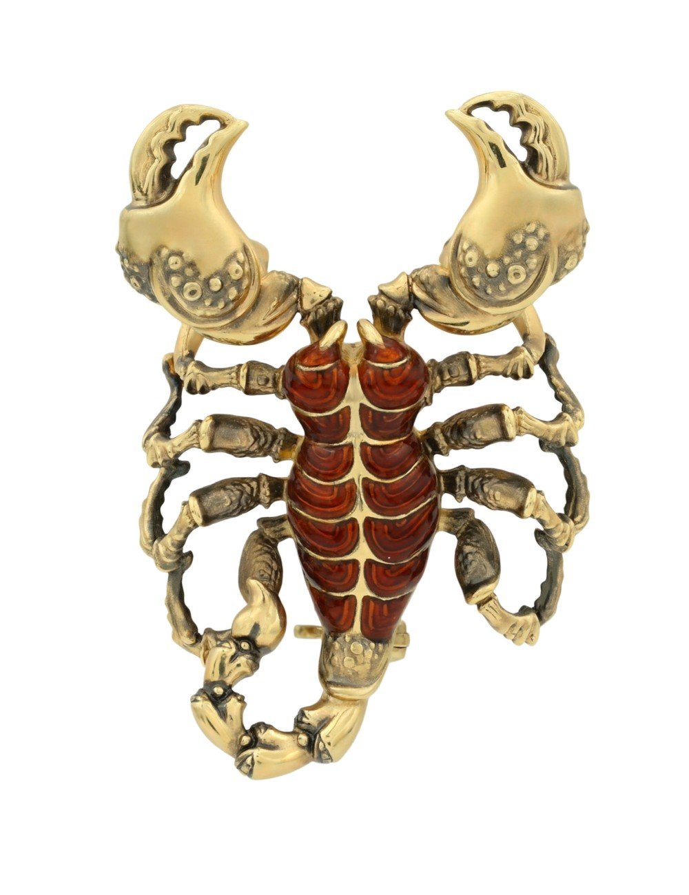 Брошь из лимонного золота c эмалью