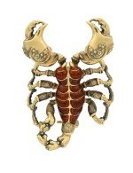 Брошь из лимонного золота c эмалью