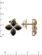 Серьги из золота c бриллиантами и ониксом